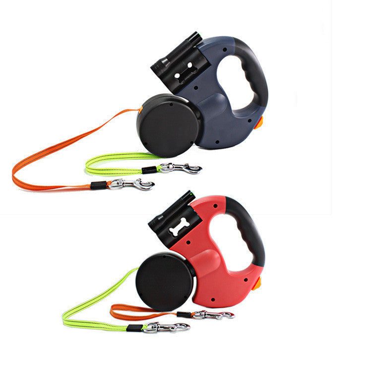 Dual Headed Pet Leashes with Flashlight - The Paw Father