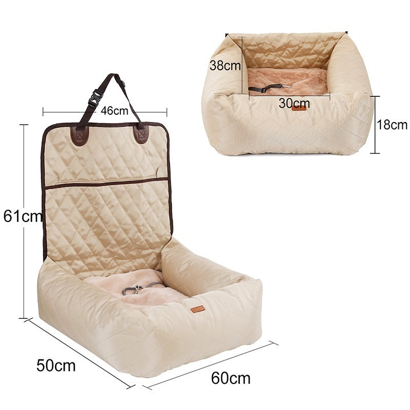 2 In 1 Pet Carrier Folding Car Seat Bed - The Paw Father