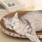 Cat Scratch Bed Oval Cat Scratcher Cardboard 2 In 1 Cat Scratch Pad Bowl Nest For Indoor Cats Round Lounger Couch For Cat Kitten Grinding Claw Stress Relief Furniture Protection