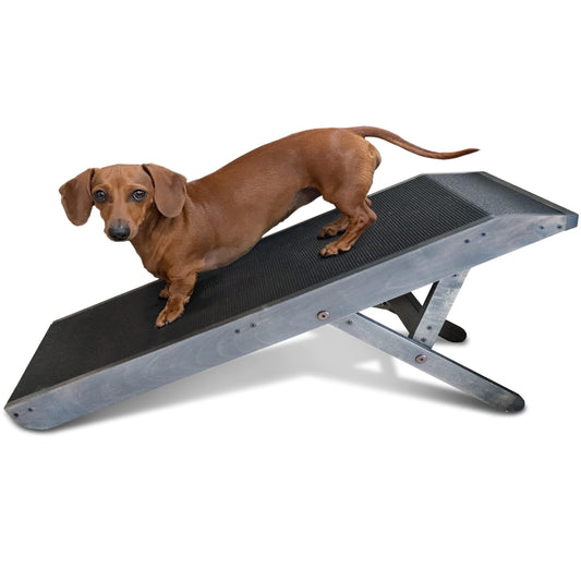 Youfun Adjustable Dog Ramp For Bed Small Dog & Large Dogs - 24 H Folding Dachshund Ramp Hardwood Pet Ramp For Couch With Platform Top Anti-Slip Surface - 47 L Dog Ramps For Medium Dogs & Old Cats