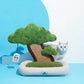 Pet Green Pine Tree Shape Cat Litter To Keep Warm Without Dropping Flakes