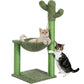 Cactus Cat Tree Condo 39.4 Inch With Hammock, Tall Sisal Scratching Post For Indoor Medium Cats, Green