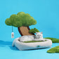 Pet Green Pine Tree Shape Cat Litter To Keep Warm Without Dropping Flakes