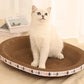 Cat Scratch Bed Oval Cat Scratcher Cardboard 2 In 1 Cat Scratch Pad Bowl Nest For Indoor Cats Round Lounger Couch For Cat Kitten Grinding Claw Stress Relief Furniture Protection