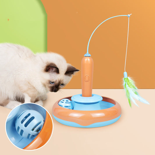 2 In 1 Pet Cat Toy With Feather For Self-play - The Paw Father