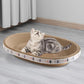 Cat Scratch Bed Oval Cat Scratcher Cardboard 2 In 1 Cat Scratch Pad Bowl Nest For Indoor Cats Round Lounger Couch For Cat Kitten Grinding Claw Stress Relief Furniture Protection