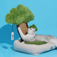 Pet Green Pine Tree Shape Cat Litter To Keep Warm Without Dropping Flakes